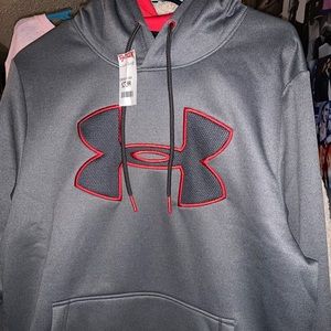 Red and gray Under Armour sweatshirt